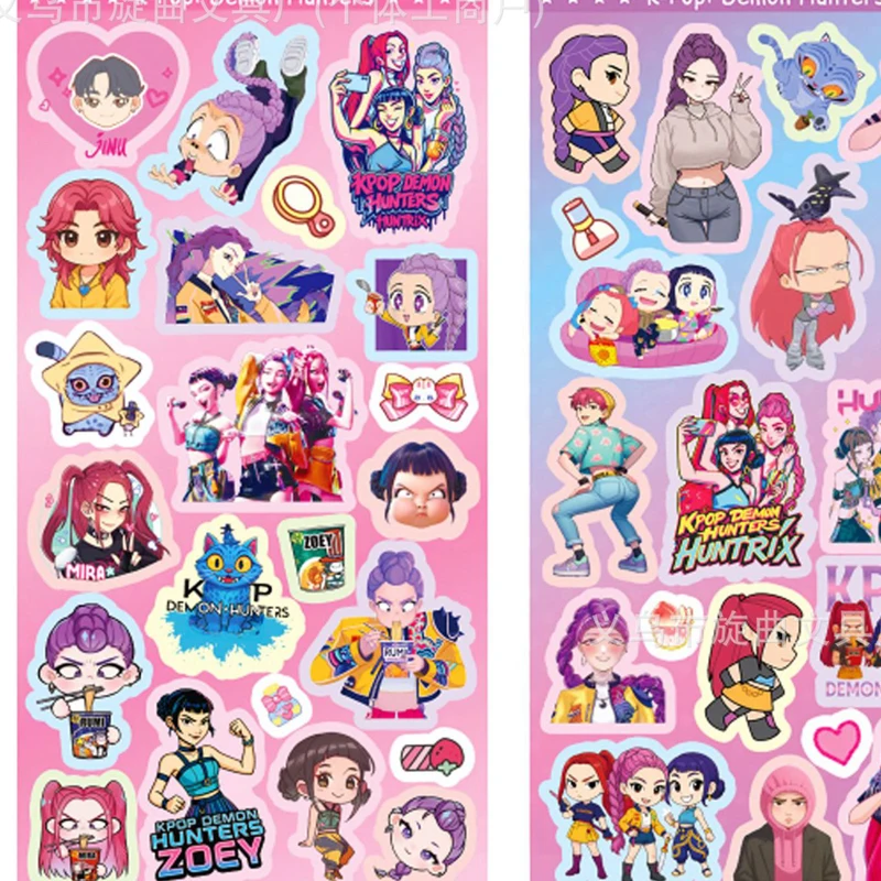 

10/50pcs KPOP Demon Hunters Stickers for Office Stationery and School Supplies Decoration Creative Planner Stickers Christmas Gi
