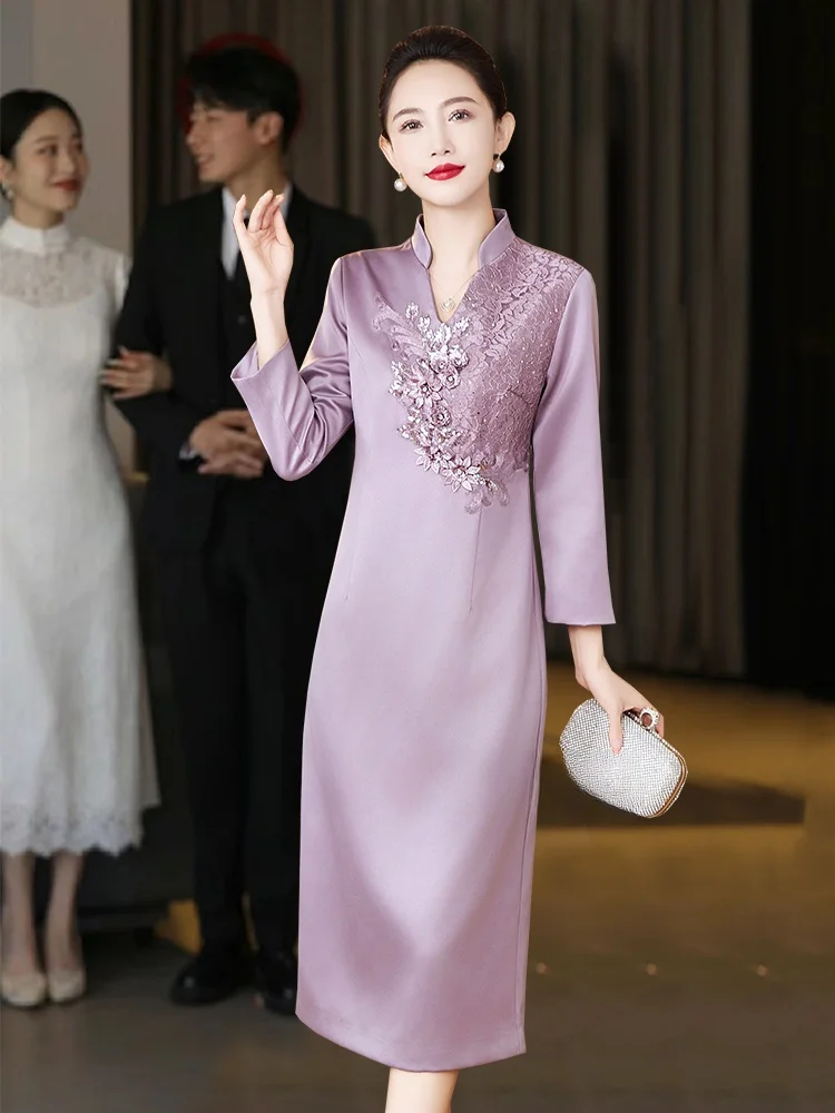 

Ele Mom Wedding Dr Young Improved Midi Dr Daily Wear Summer New Arrival Polyester Fiber 85% Novel 5%