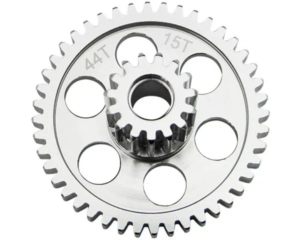 HOT RACING Aluminum 15/44T Counter Gear CB1544X for Tamiya Clod Buster Bullhead TXT-1 Replace 9335039 BG4
