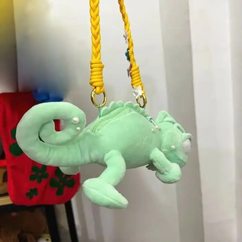 Cute Small Shoulder Bag Doll Plush Kawaii Figures Unisex Pascal Rapunzel Doll Shoulder Decor Children Birthday Christmas Gifts