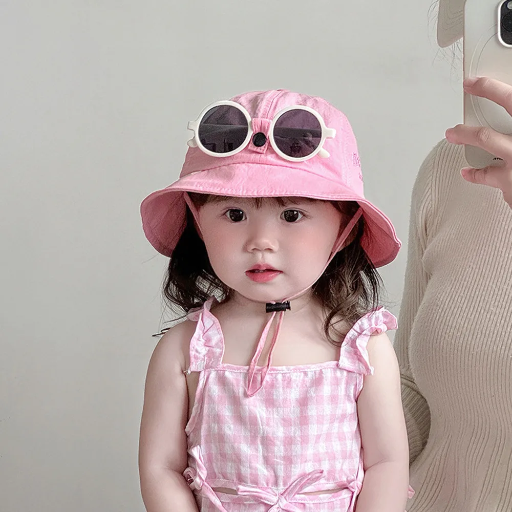 

Solid Color Drawstring Quick-drying Hat for Boys Girls Outdoor Fisherman Sunshade Cap