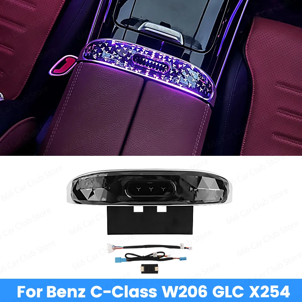 

LED 64 Colours Center Console Crystal Saddle Light For Mercedes Benz GLC X254 C Class W206 Center Console Mold Accessories