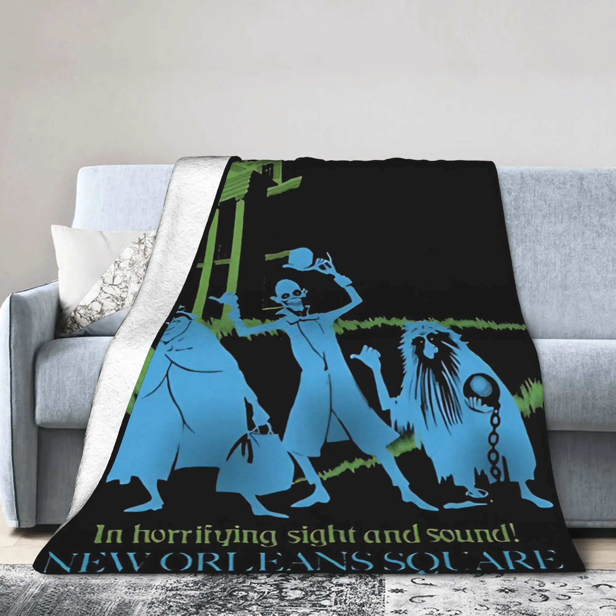 Comfortable Bedding Throws Travel Haunted Mansion Horror Movie Blankets  Flannel Bedspread For Home Decor Pattern Sofa Bed Cover