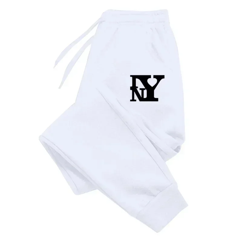 

Men's Autumn Drawstring Long Pants Casual I Heart New York Sports Running Pants Fitness Solid Sweatpants Male Gym Wear