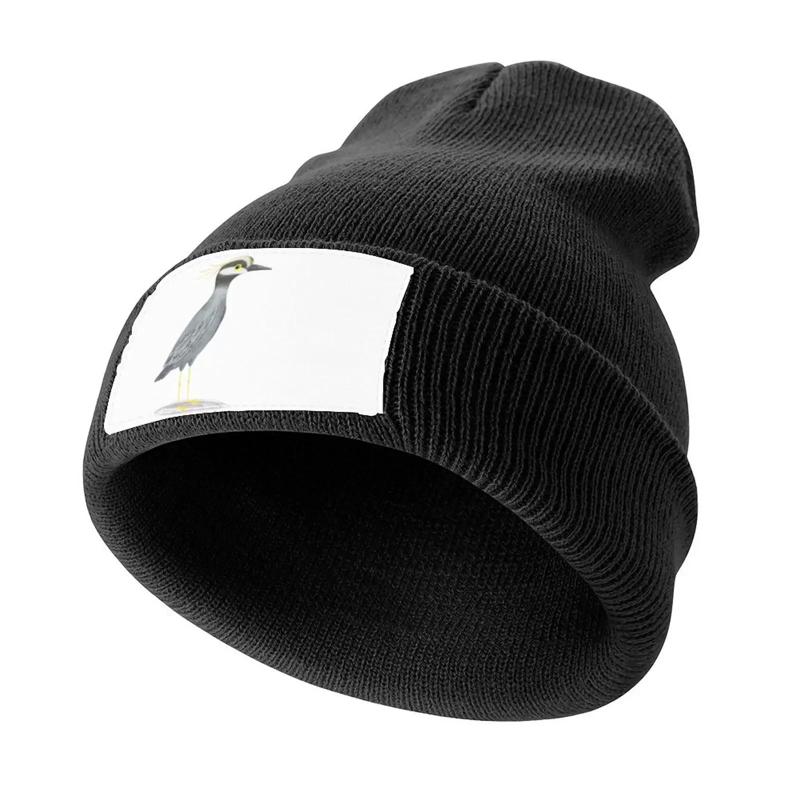 

Yellow Crowned Night Heron Bird Knitted Cap New In The Hat Fashion Beach For Men Women's