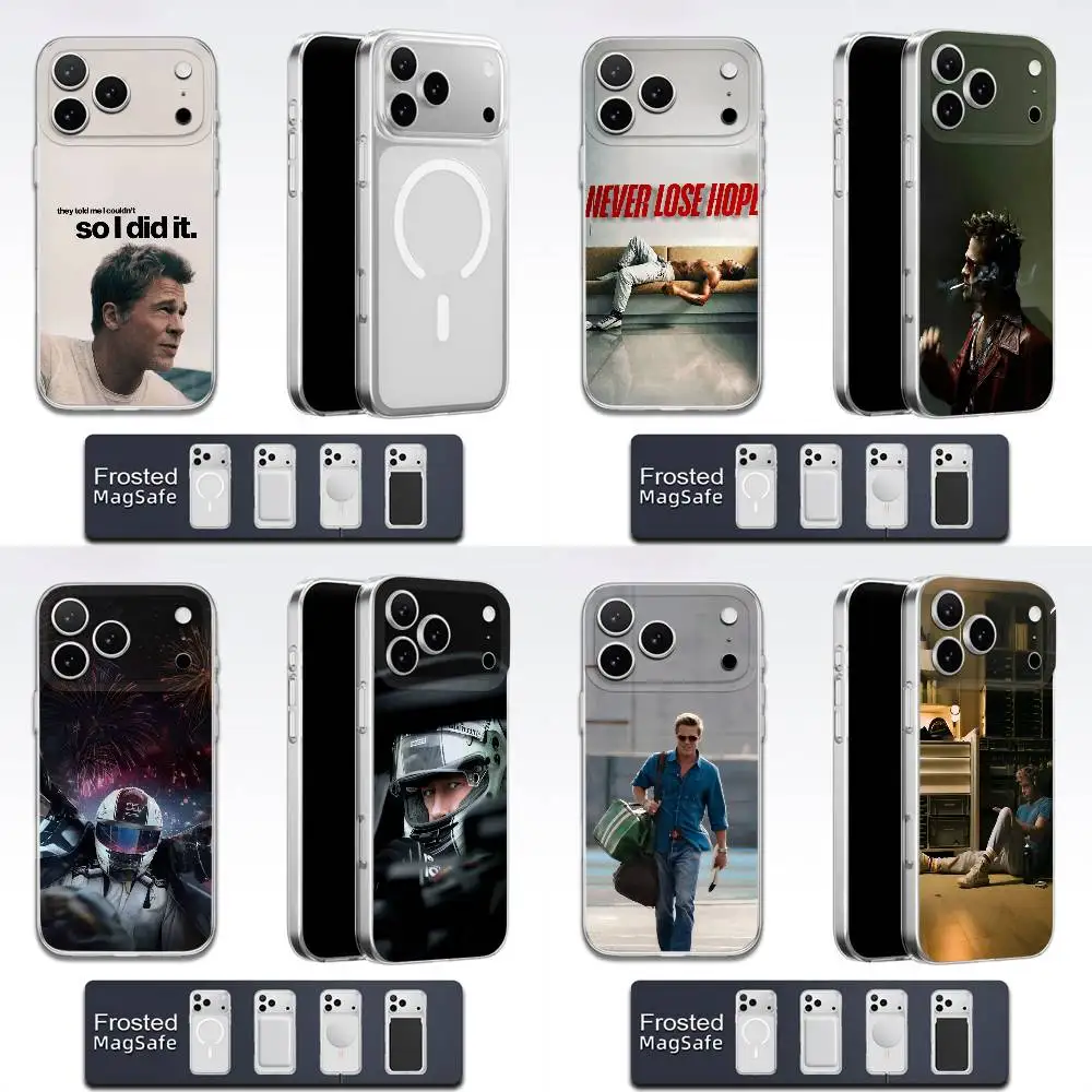 

S-Sonny Hayes B-Brad P-Pitt Phone Case For iPhone 17,16,15,14,13,12,11,Pro,Max,Plus,E,Air,Mini Magsafe Frosted Transparent