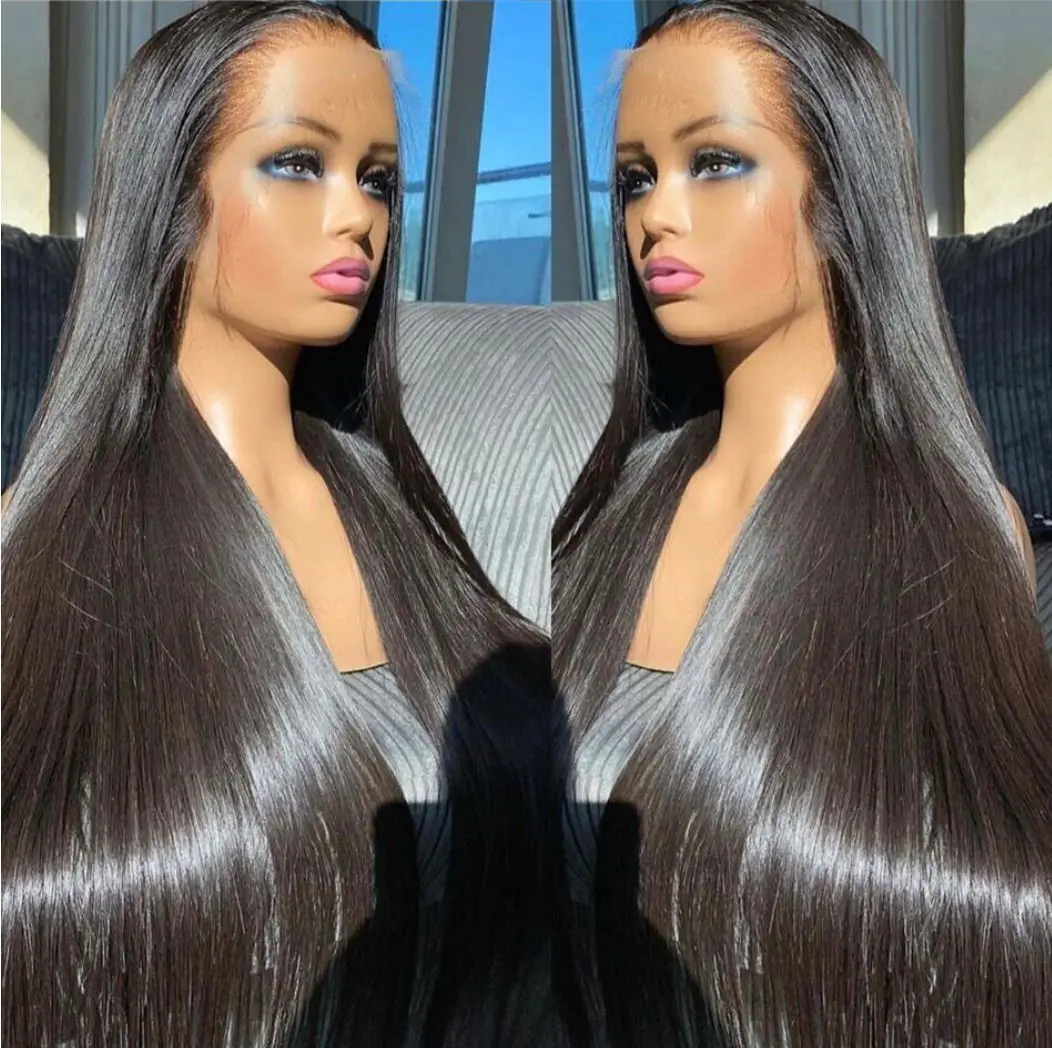 

Real hair wig real hair curtain SDD bone straight virgin bundles