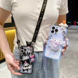 Sanrio Kuromi My Melody Cinnamoroll Phone Cases For iPhone 16 15 14 13 12 11 Pro Max Mini XR XS MAX 8 X Plus Soft Silicone Cover