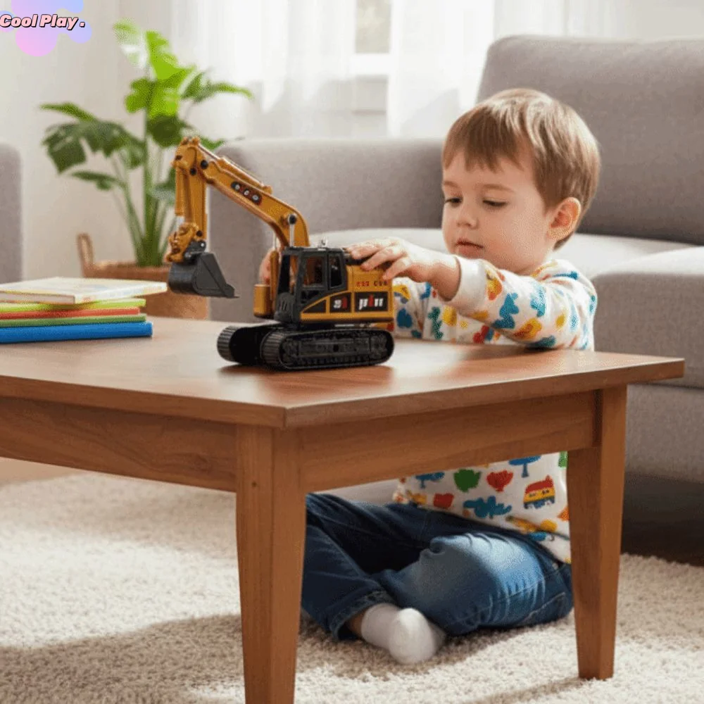 

Simulation Inertial Engineering Vehicle Rotatable Flexible Joints Excavator Model Toy Desk Ornaments Pull Arm Forklift Car Model