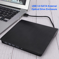 5Gbps 12.7mm USB 3.0 SATA External DVD CD-ROM RW Player Optical Drives Enclosure Case for Laptop Desktop Notebook Computer NO Dr