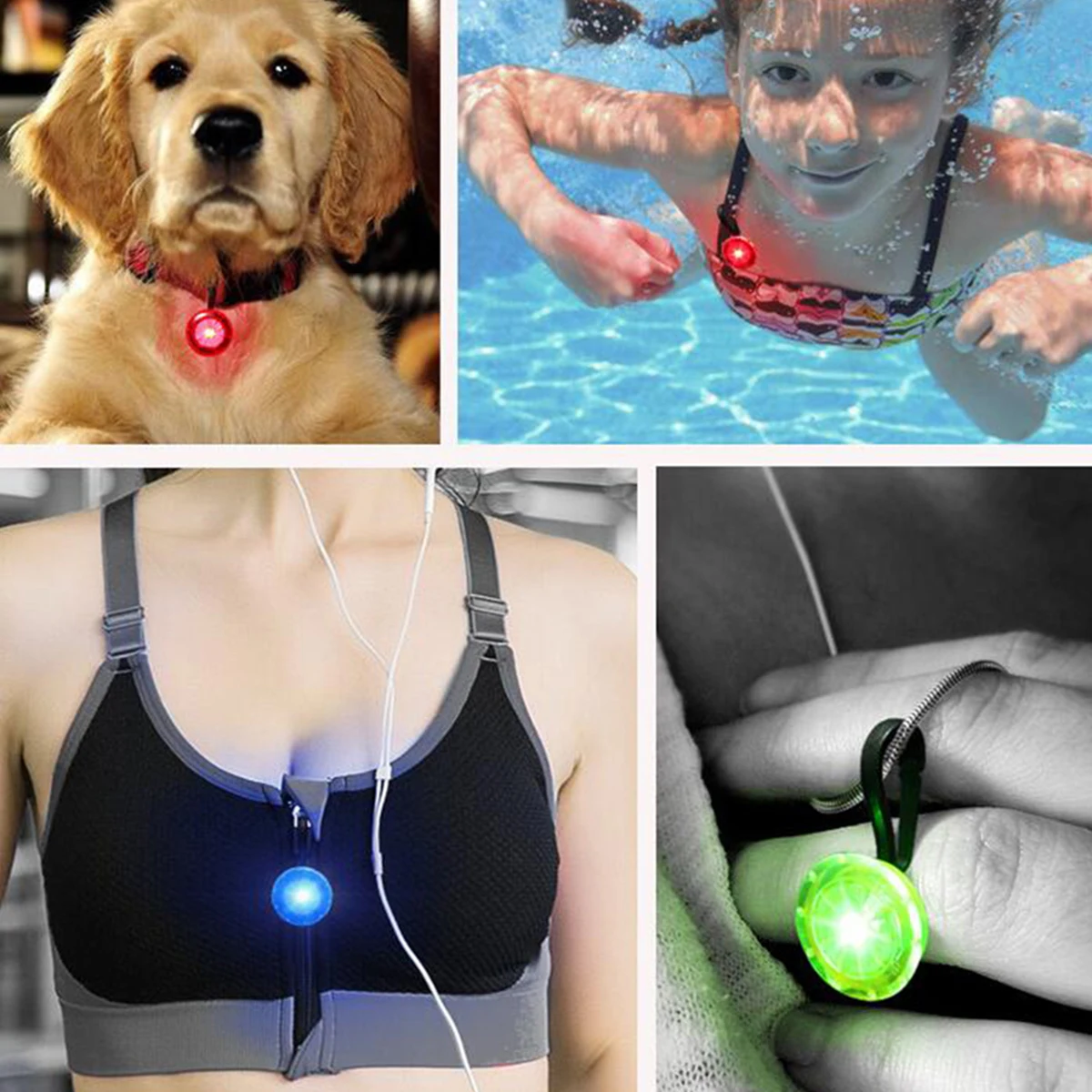 

2 pcs Backpack Light LED Alarm Strobe Safety Night Outdoor Sports Luggage Device Waterproof Clip On Mini Bright Hook