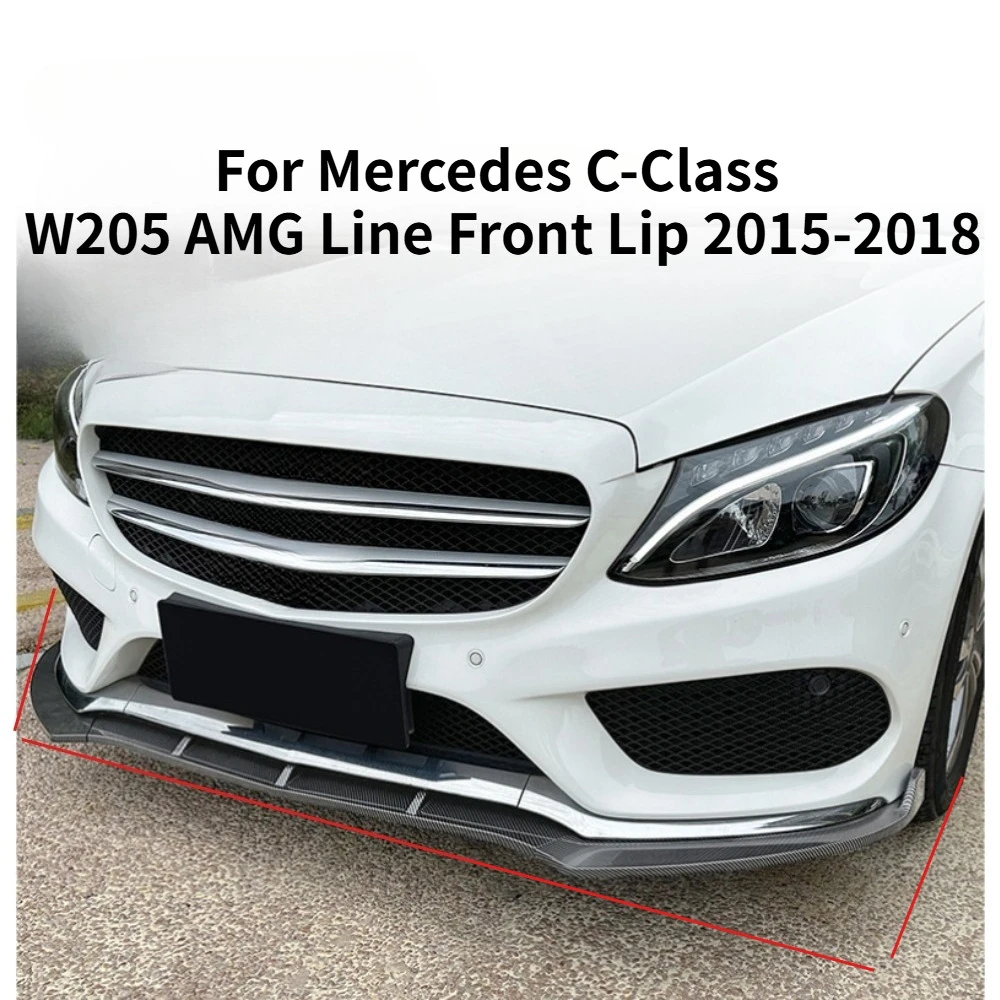 

Для Mercedes-Benz C-Class W205 C180 C200 C260 2015-2018: Сплиттер-спойлер переднего бампера в стиле AMG, детали для внешнего тюнинга