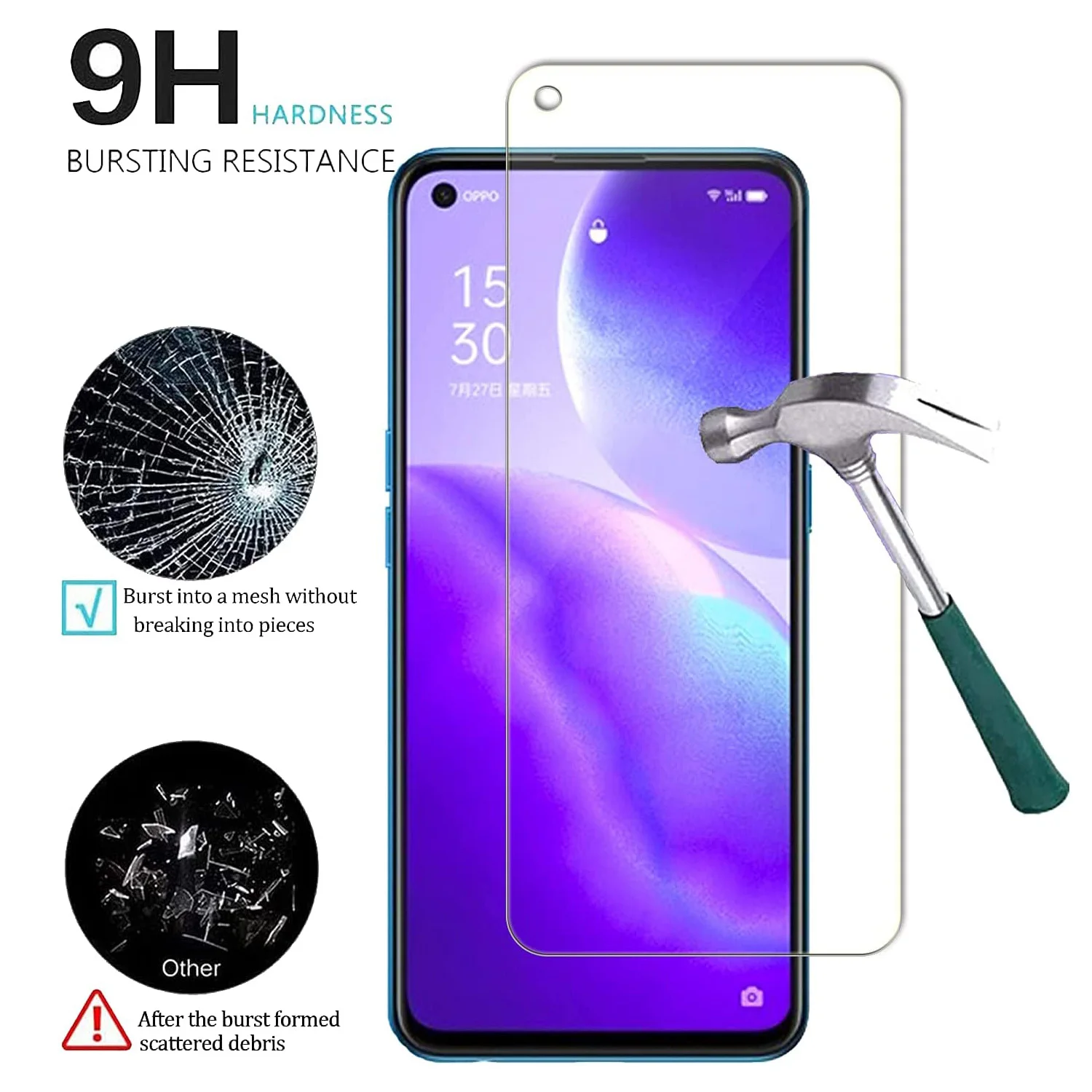 Voor OPPO Find X3 Lite gehard glas schermbeschermer glasfilm