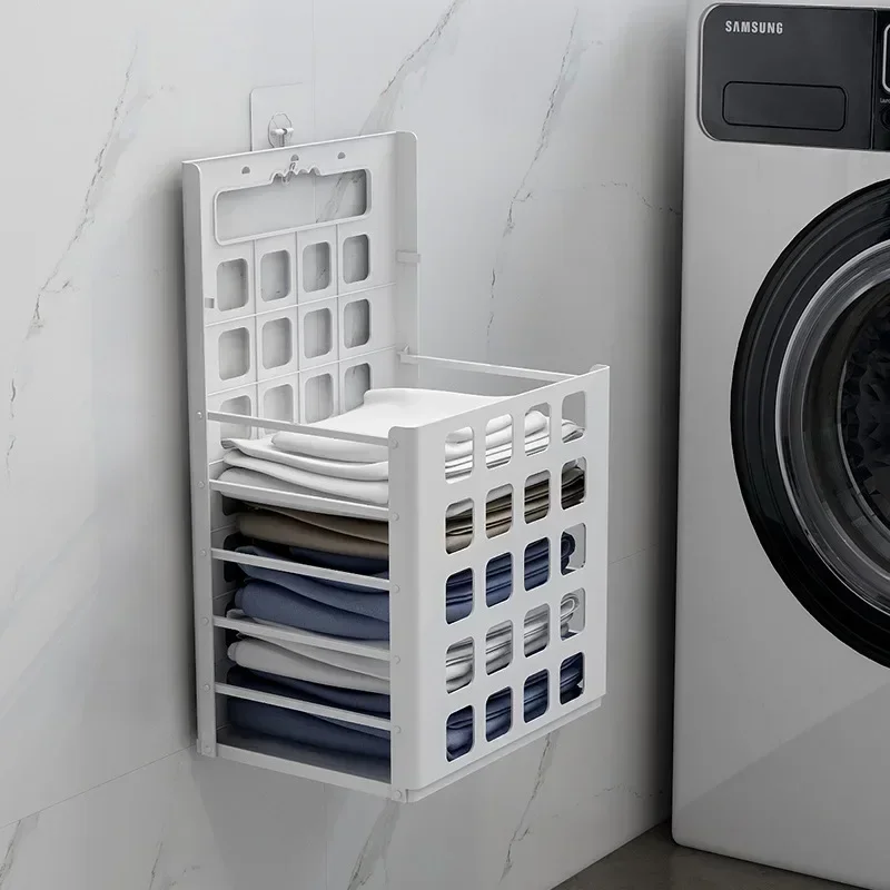 

Foldable storage basket, laundry basket for dirty clothes, bathroom, household laundry basket