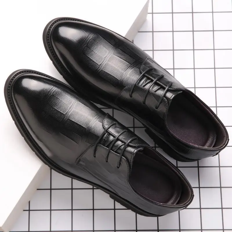 

Dress board casual leather Korean version retro casual men's office social derby