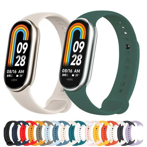 Pulsera de silicona para Xiaomi Mi Band, correa de goma deportiva para reloj inteligente Mi Band 9, 8, accesorios NFC