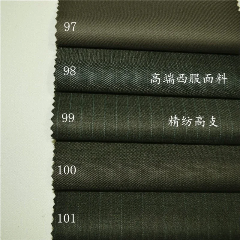 

Suit fabric Fine-spun high-count light and dark striped silk for trousers skirts