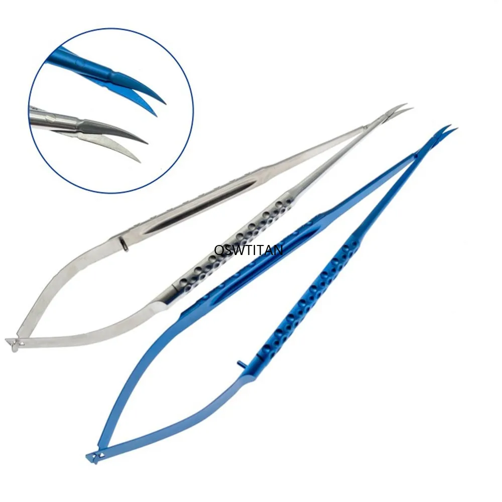 Neuro Micro Schaar Chirurgische Hoek Vasculaire Schaar Shark Schaar Titanium/Rvs Micro Neurochirurgie Instrumenten