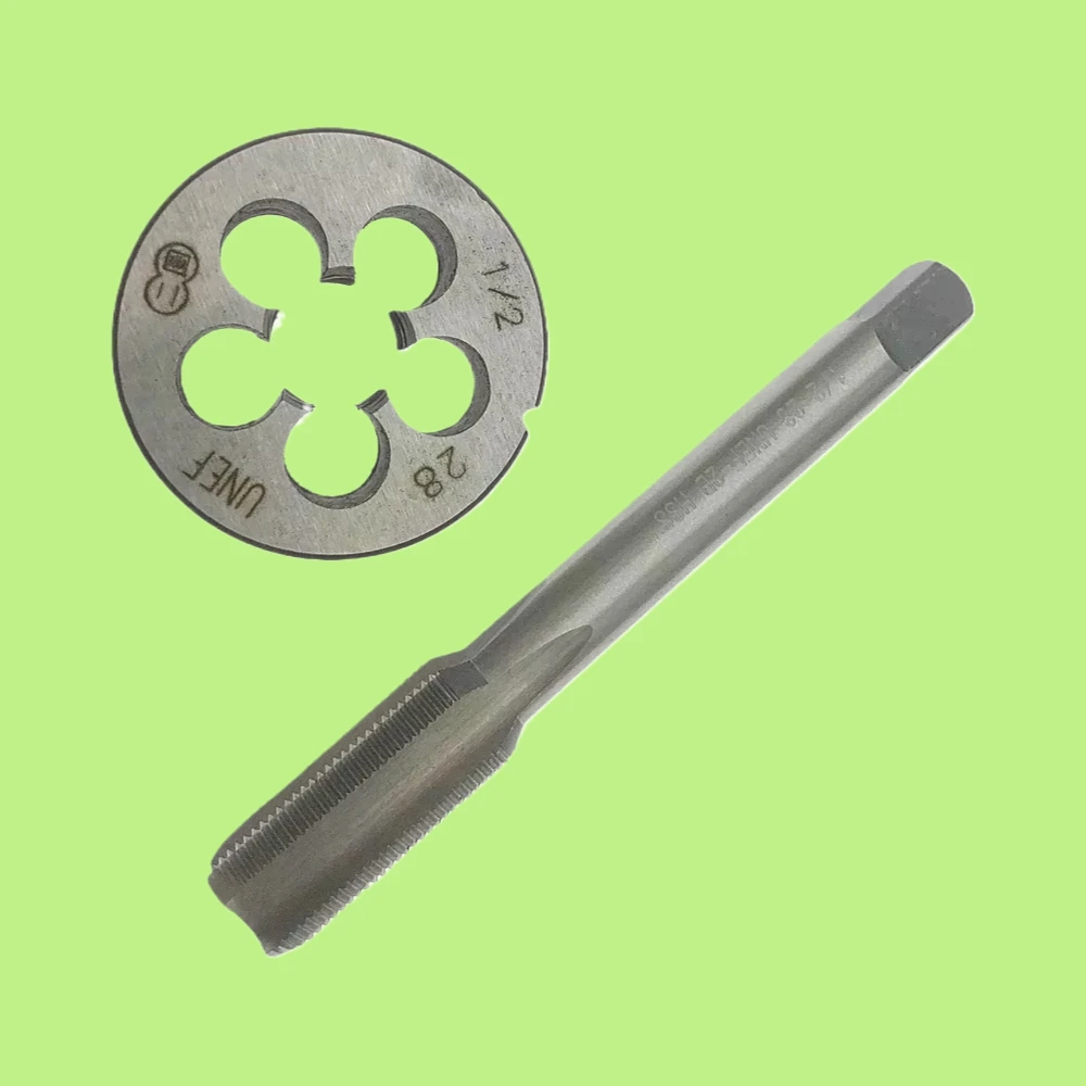 

1/2x28 Tap and Die Set RH ，Threading Tool，Tap Die Set，(1/2" X 28) 22LR 223 5.56 9mm 1/2 x 28 Tap & Die Set