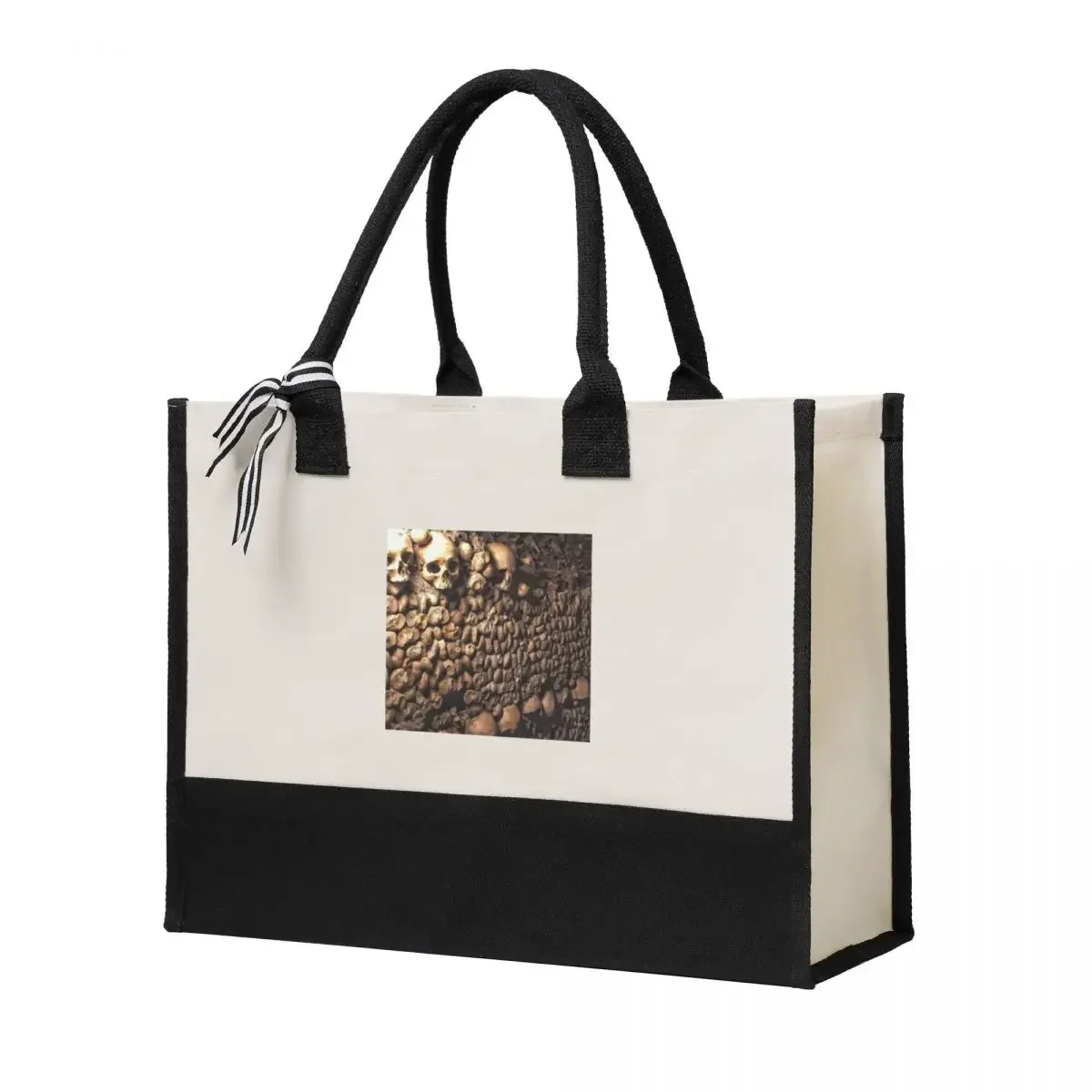 Canvas Gift Shopping Bag Paris Catacombs, Original Photography Canvas Large Capacity Bag Customizable Quality Gifts