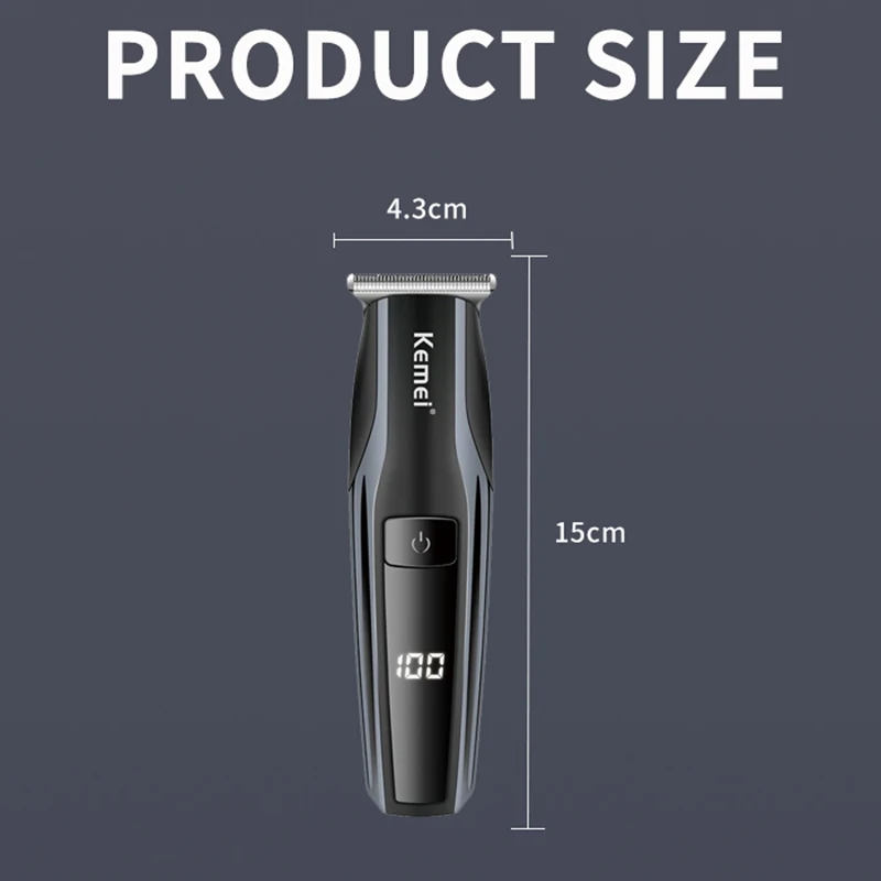 كيمي-ماكينة قص شعر كهربائية احترافية قابلة لإعادة الشحن للرجال ، آلة قص اللحية ، آلة قص الحلاق ، شاشة ليد ، قص الشعر ، الأطفال #4
