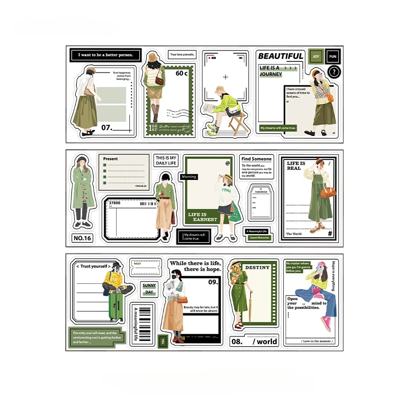 6 листов, лента с изображением девушек