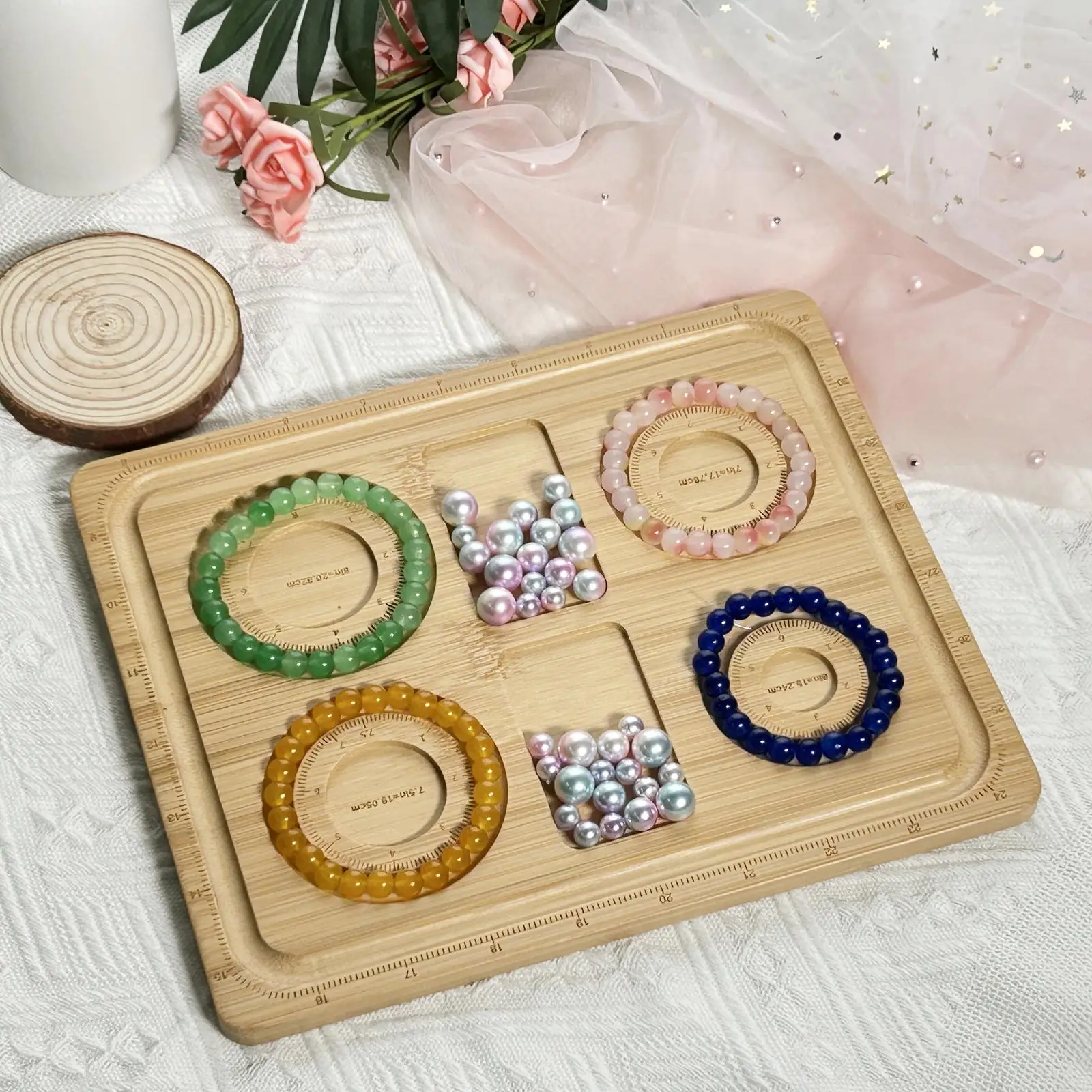 Beading Board Showcase Reusable Storage Container Durable Bead Design Tray Bead Board for Beads Earring Bracelet Necklace Bangle
