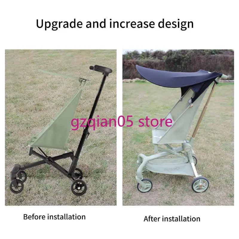 

N7ME Infant Pocket Strollers Sunshade Baby Pram Cart Sun Shade Kids Top Awning Black