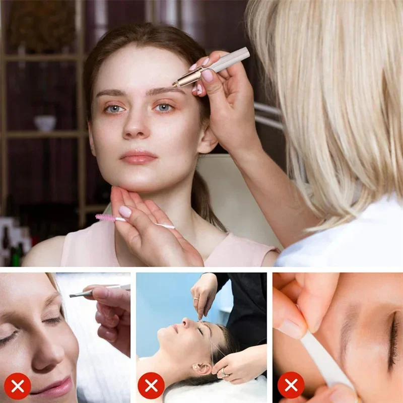 ไฟฟ้าคิ้วTrimmer USB Charger Security Hair Removal Eye Browเครื่องกําจัดขนShaperเครื่องโกนหนวดไม่เจ็บปวดมีดโกนFacial Hair Remover
