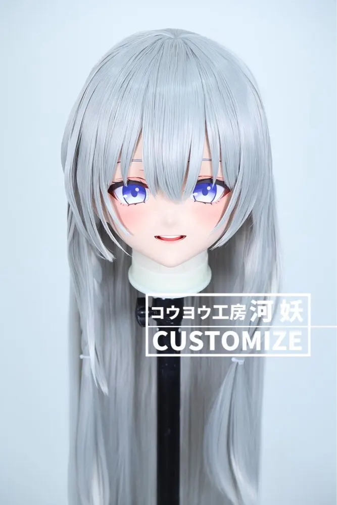 

C-100 Customize Full Head Resin Cartoon Cosplay Japanese Character Anime Role Play Crossdress Kigurumi Mask With Back Shell