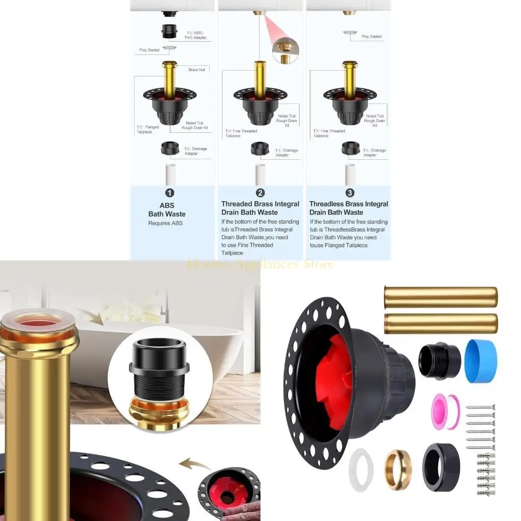 

D0AB Bathroom Renovation Supplies Professional Plumbing Set Suitable for Multiple Tub