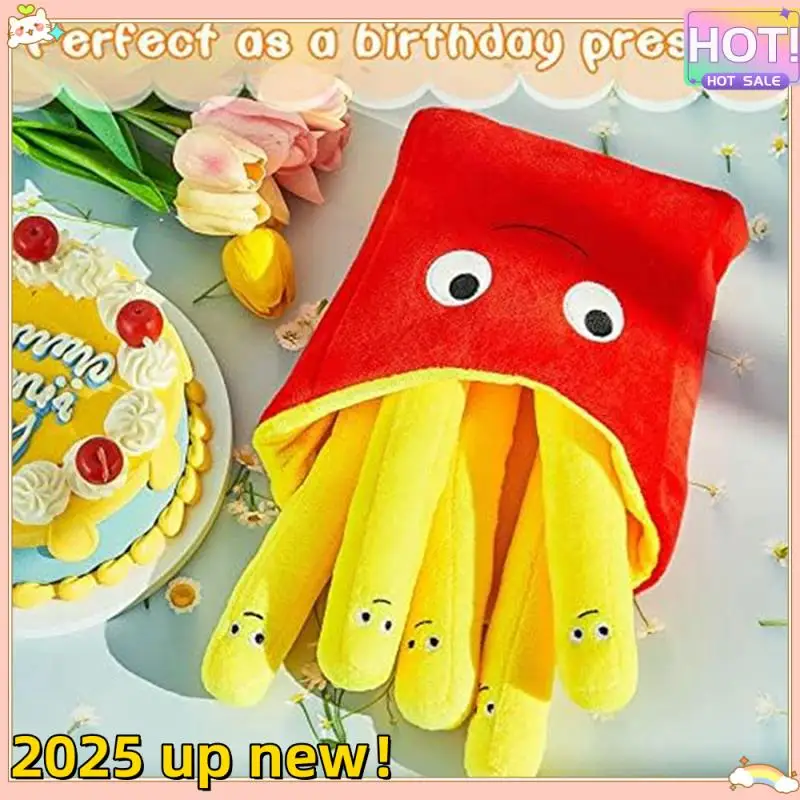

Stylish-Food Pillows, Cute French Fry Plush Toy Stuffed Removable Plush French Fries Funny, Creative-Simulation Pillow Durable
