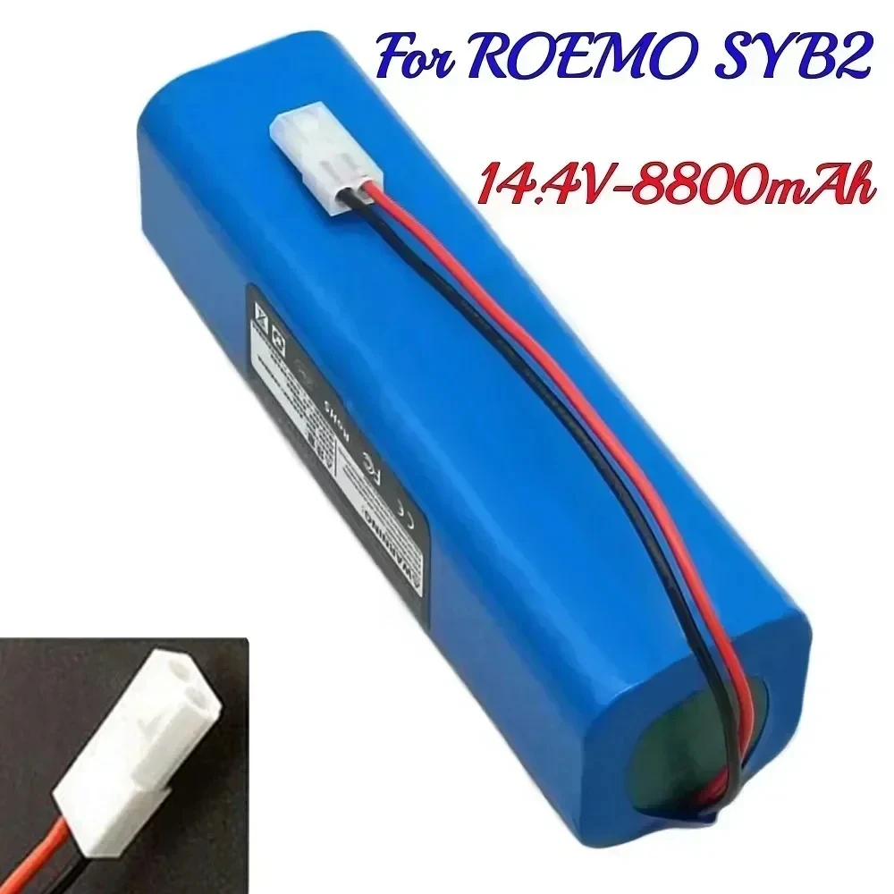 14.4V 12800mAh 100%New Battery INR18650 M26-4S2P For ROEMO SYB2 Robot Vacuum Cleaner