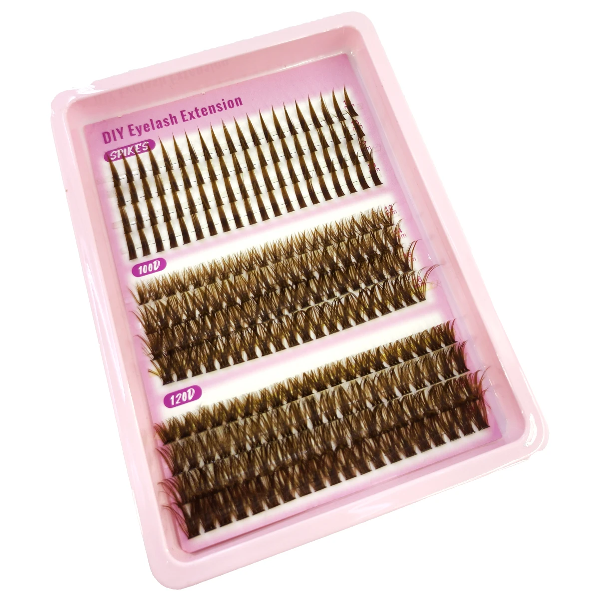 HBZGTLAD Spikes+100D+120D Brown eyelash clusters naturally 240 clusters faux cils eyelash extensions Wispy Lashes