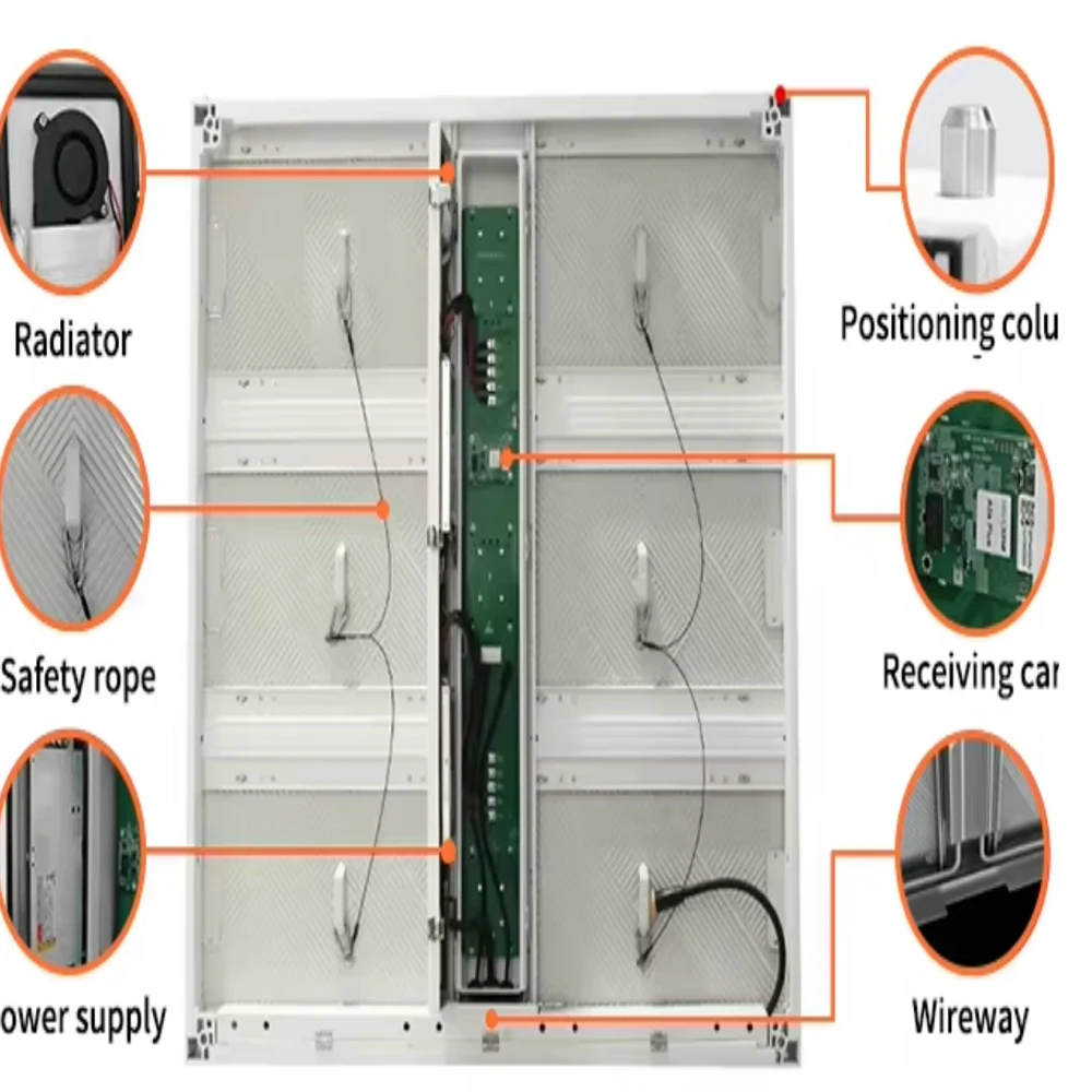 Schermo LED Digitale Flessibile Intelligente per Esterni, Display LED Trasparente per Pubblicità Creativa e Locali Notturni
