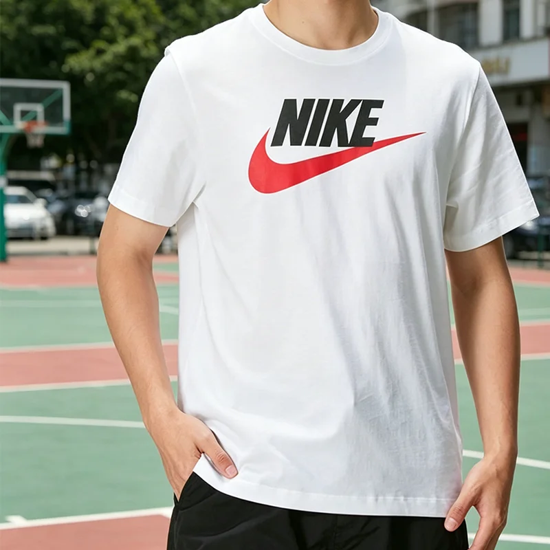 nike-men's-white-short-sleeve-t-shirt-with-red-black-logoar5005-100