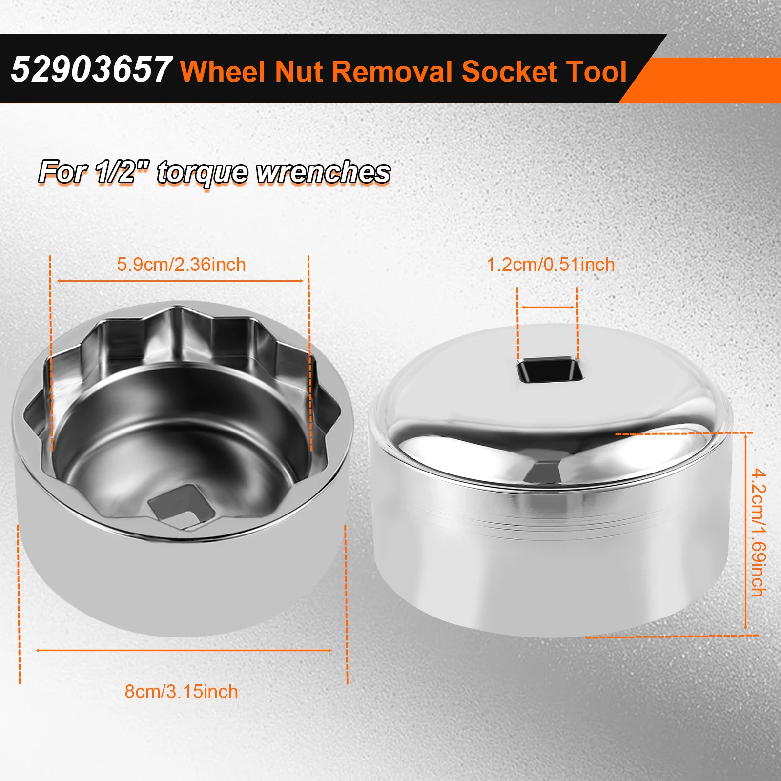 Car Wheel Nut Removal Socket Tool for 600 900 Rally Metal Wheel Nut Removal Socket for Old 2019 Nut and New 2020 Recalled Nut