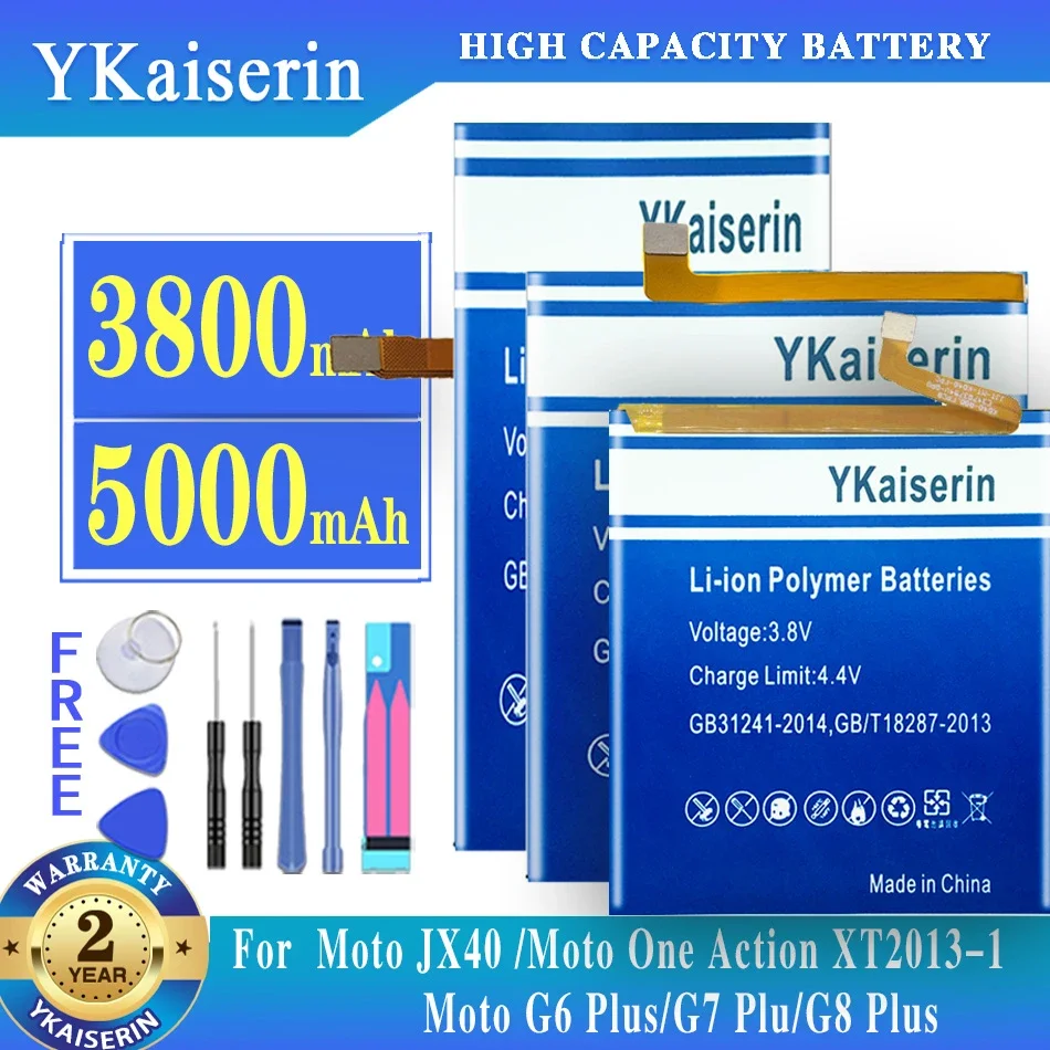 KR40 Battery for Motorola Moto One Action XT2013-1/One Vision XT1970-1 G6 G7 G8 Plus XT2019-1 JX40 KD40 JG40 JT40 Batterij