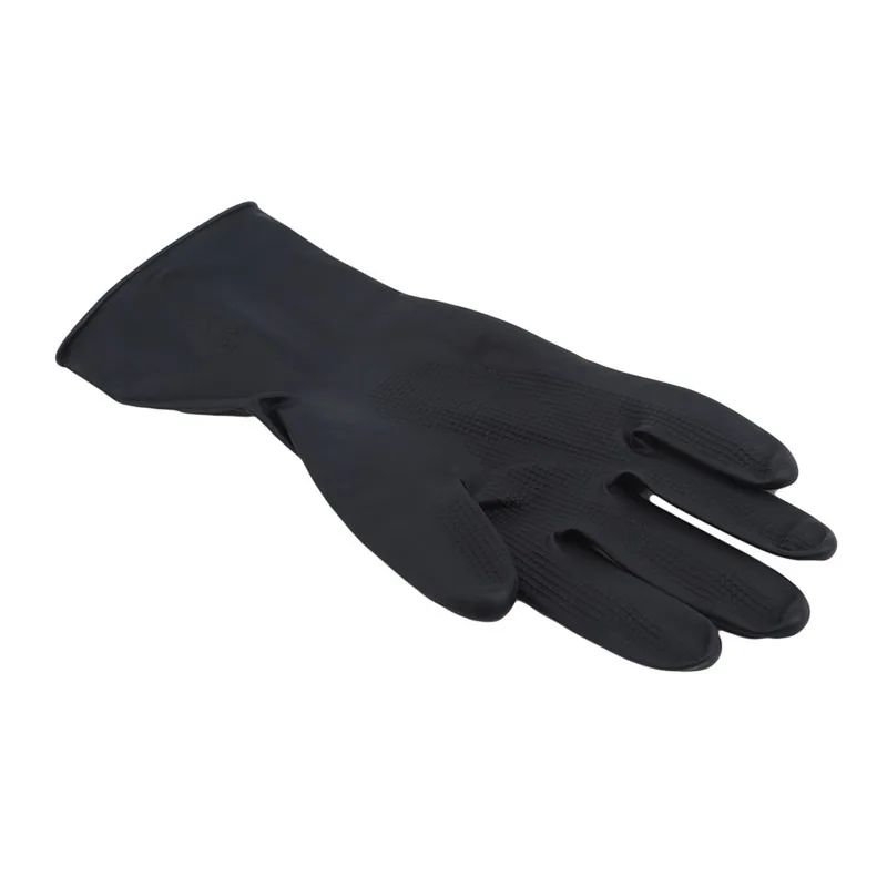1Pair High Quality Hair Gloves Hair Coloring Antiskid Gloves Repeated Use Of Gloves Salon Tool Black Latex With Particles Gloves