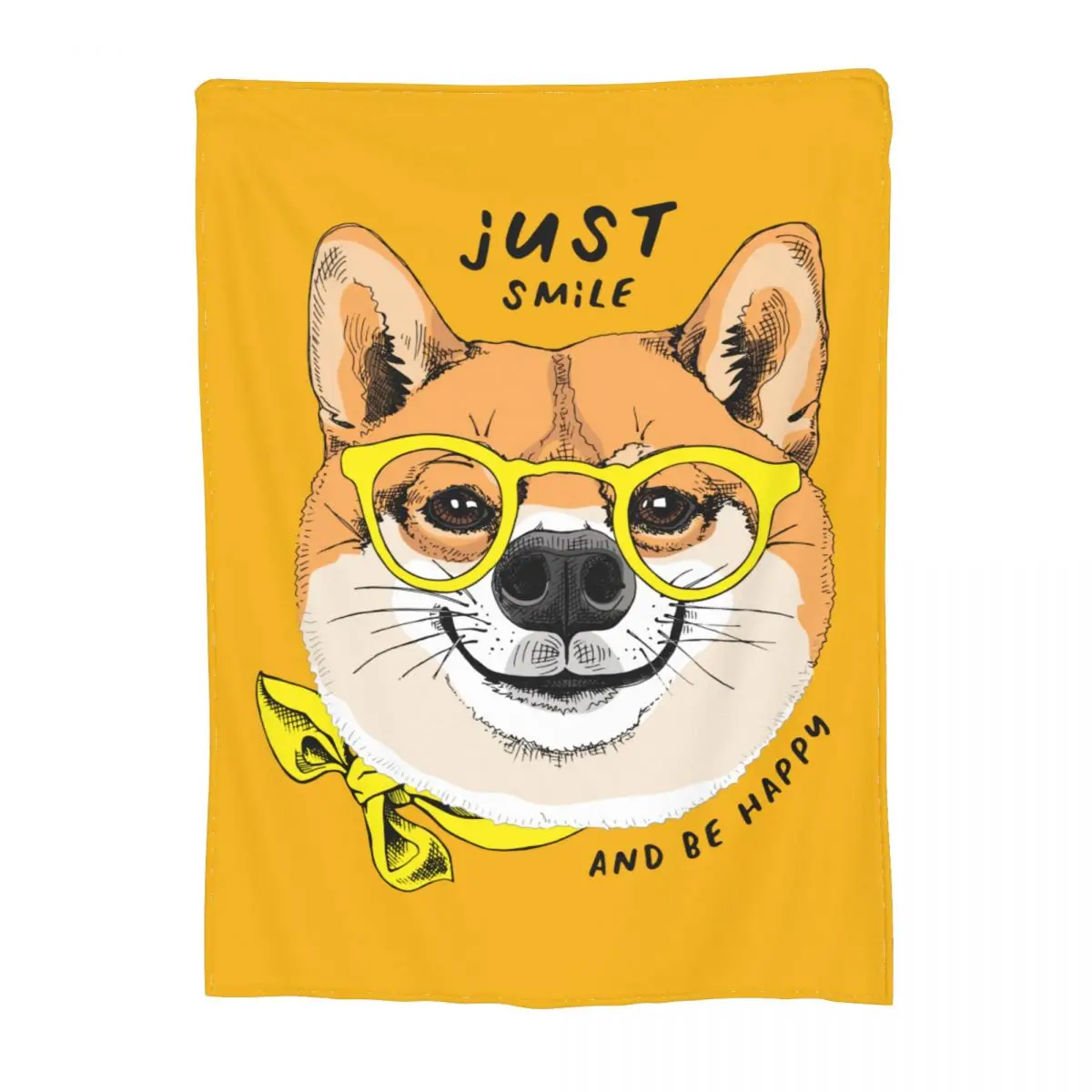 Multifunction Funny Shiba Inu Dog Blanket Stuff Sofa Decorative Blanket Throw Super Warm Fleece for Couch