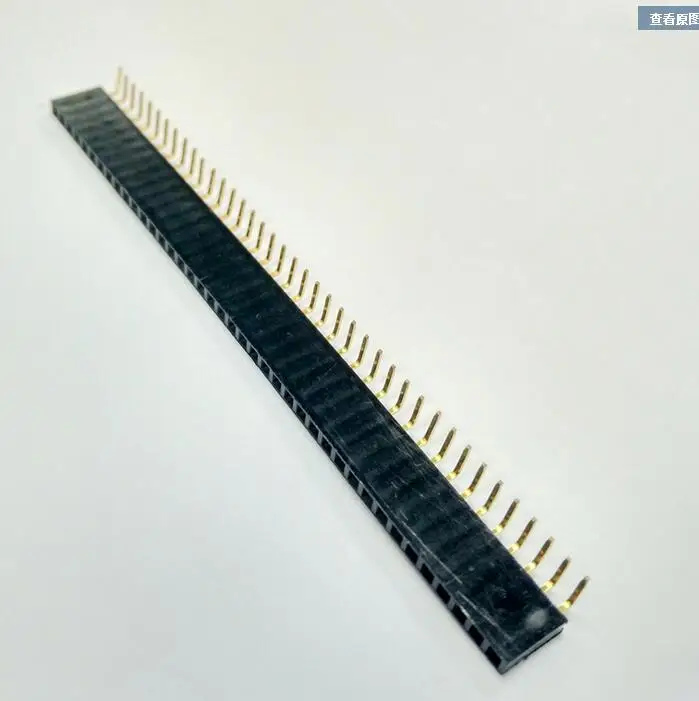 5 sztuk 1x40 pinów jeden rząd trzpień żeński nagłówek kątowy 1x40 MM 2.54MM 40 złącze pinowe 40 Pin pasek 1x40p