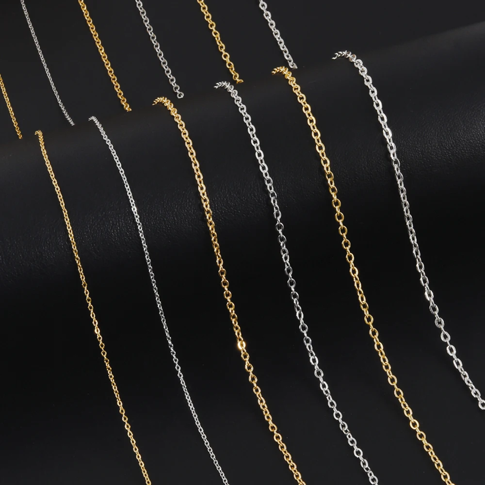 

Width 1.2/1.5/2/2.5/3mm Stainless Steel Rolo Chain Cross Necklaces For Women Men Accessories Simple Jewelry On The Neck Necklace