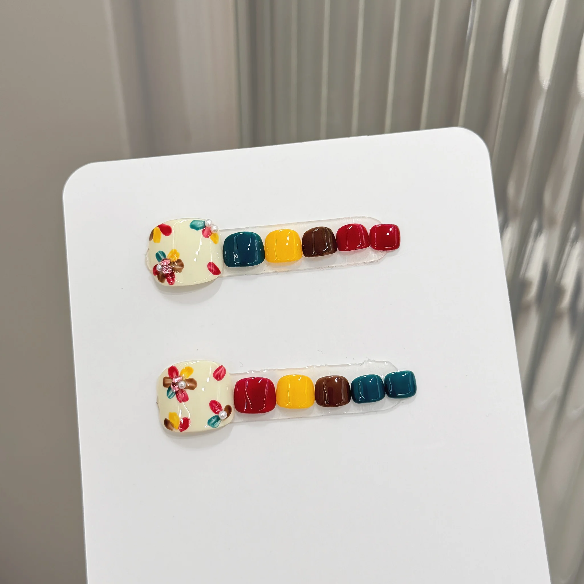 Resin Art Using Flowers - 12pcs Handmade Pressed Foot Nail Art,Beautiful
