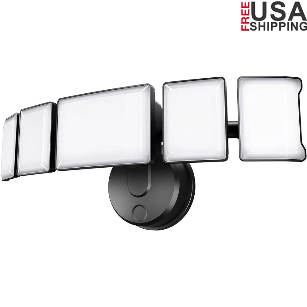 

100W LED Flood Light Outdoor Security Light 10000LM IP65 Waterproof Adjustable Heads Wide Illumination Area Easy Installation