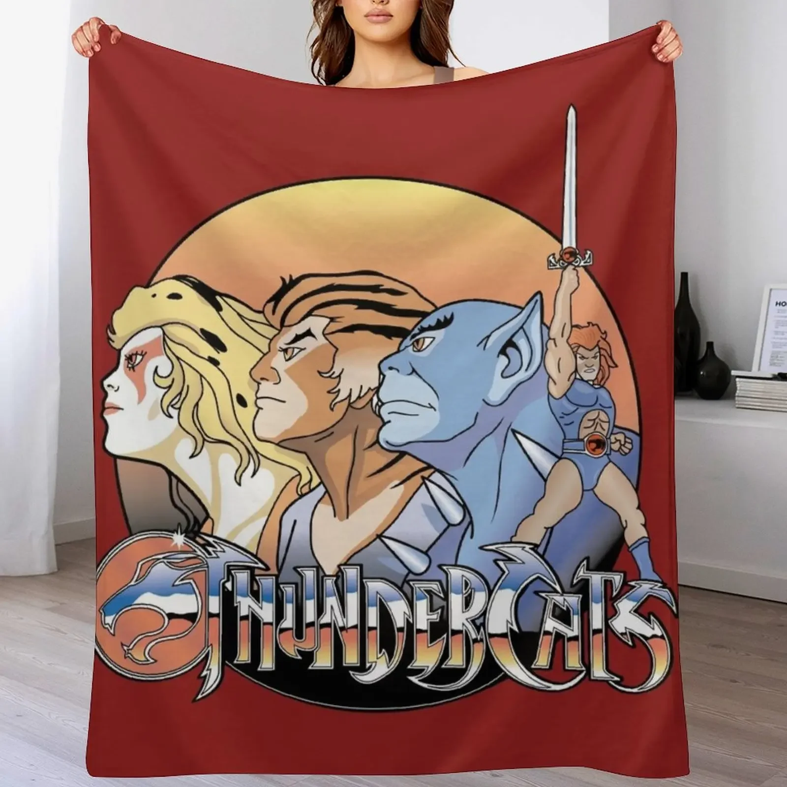 Thunder Kittens Throw Blanket Cozy Throw Blanket for Bed Sofa Chair