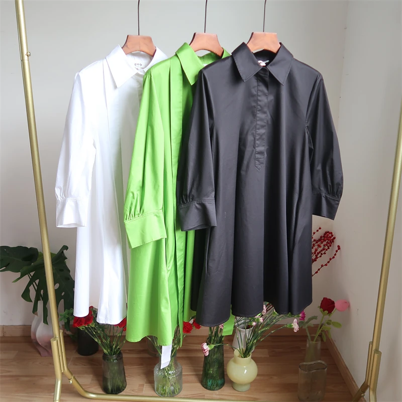 Cos Bubble Sve irt Dr décontracté ample a-ligne Simple coton femmes Dr t-shirt couleurs printemps été automne vêtements de saison