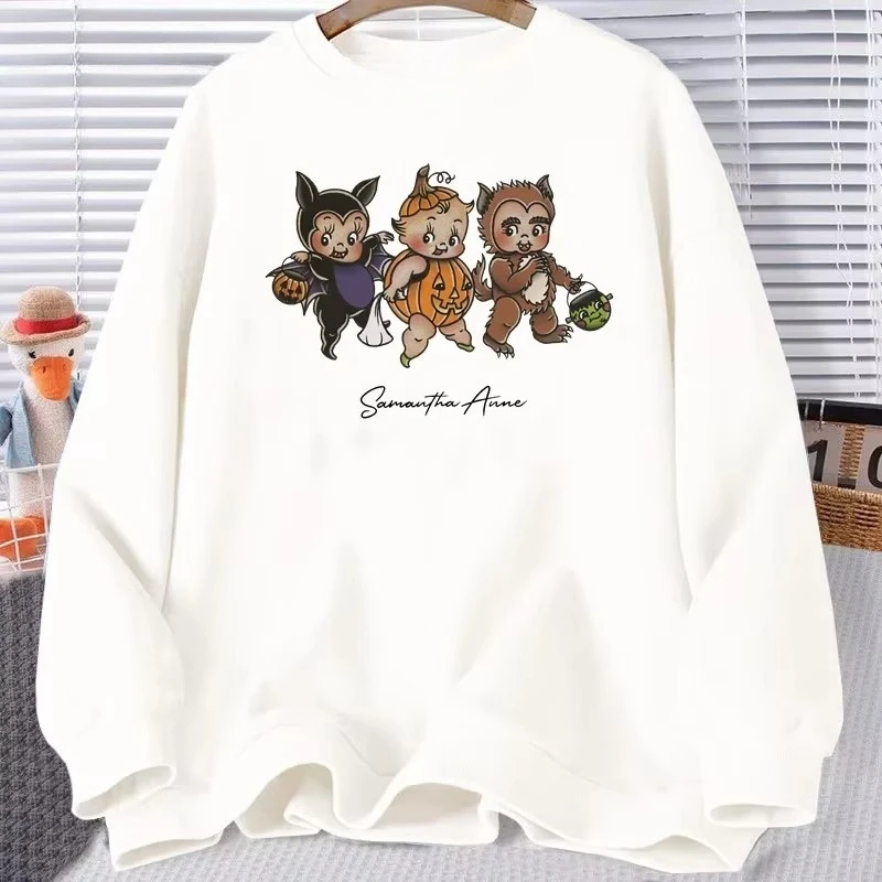 

Vintage Cat Pumkin Halloween Sweatshirt Cats Retro Halloween Party Crewneck Fall Sweatshirts Women Long Sleeve Trendy Hoodie