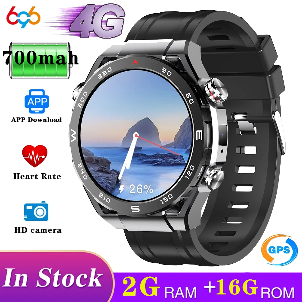 

2025 New 1.43" 4G Call Smart Watch Sim Card APP Download HD Camera Health Voice Assistant Accessible Chat Smartwatch Student GPS