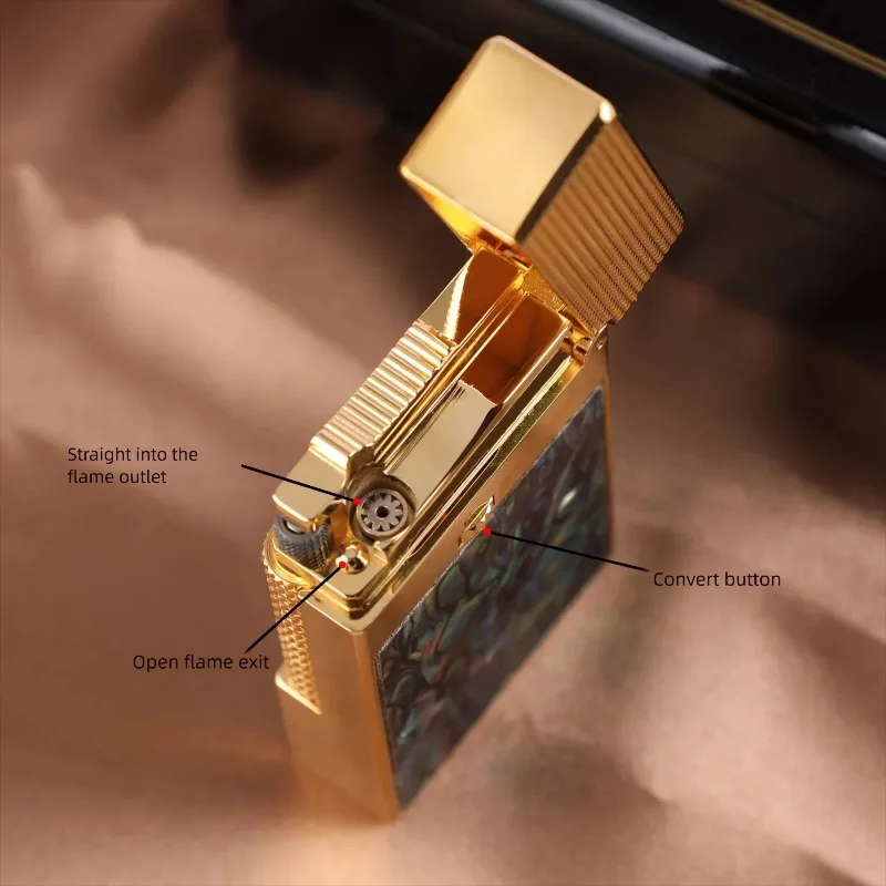 Calories Double Fire Sound Lighter Caibei Aufblasbares Windfestes Direkt-Hochleistungs-Feuerzeug mit Doppelflamme und Schalter – Exklusives Geschenk