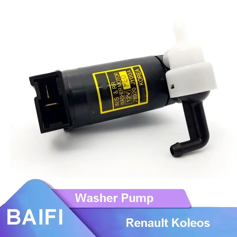 BAIFI Brand New Windshield Wiper Washer Pump Water Spray Motor 28920-JY00A 28920JY00A For Renault Koleos